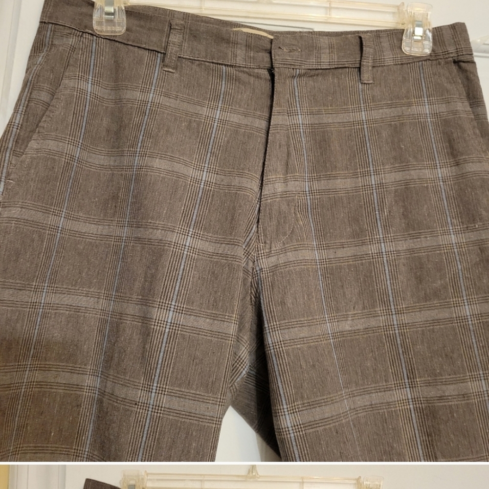 Outdoor Outfitters Men' Brown Plaid Cotton Shorts Size 34